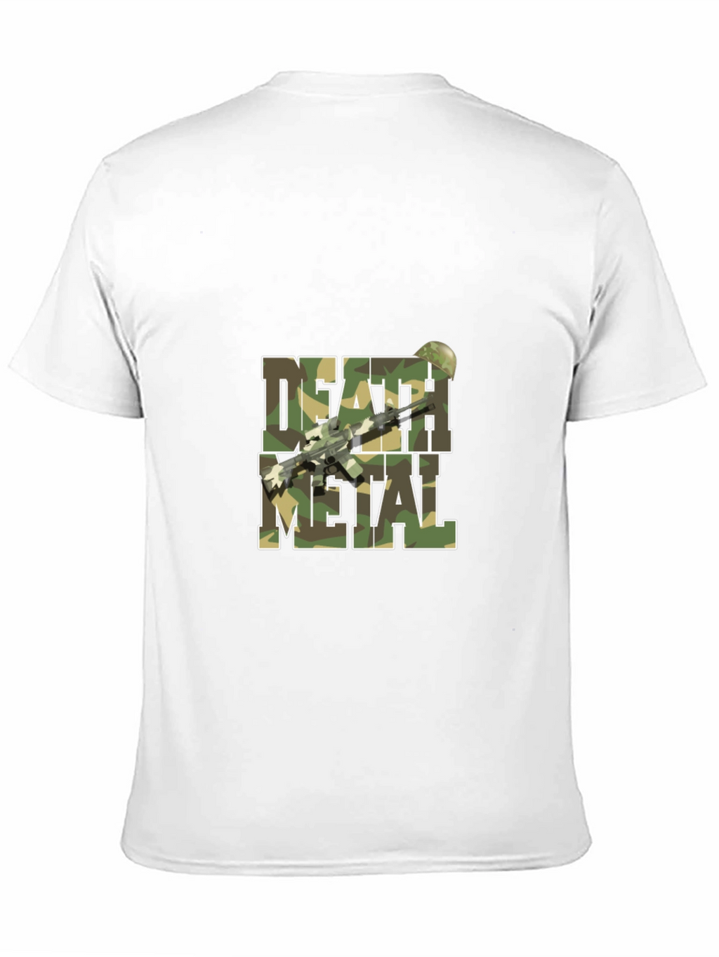 Death Metal Camo T-Shirt with Rifle