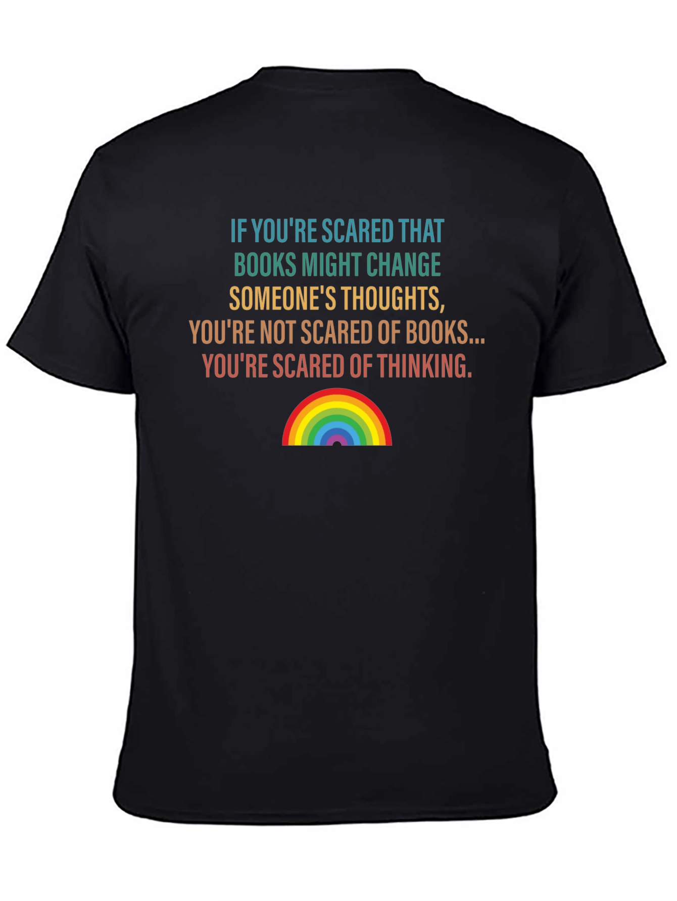 Scared of Thinking Graphic Tee - Book Lover Shirt