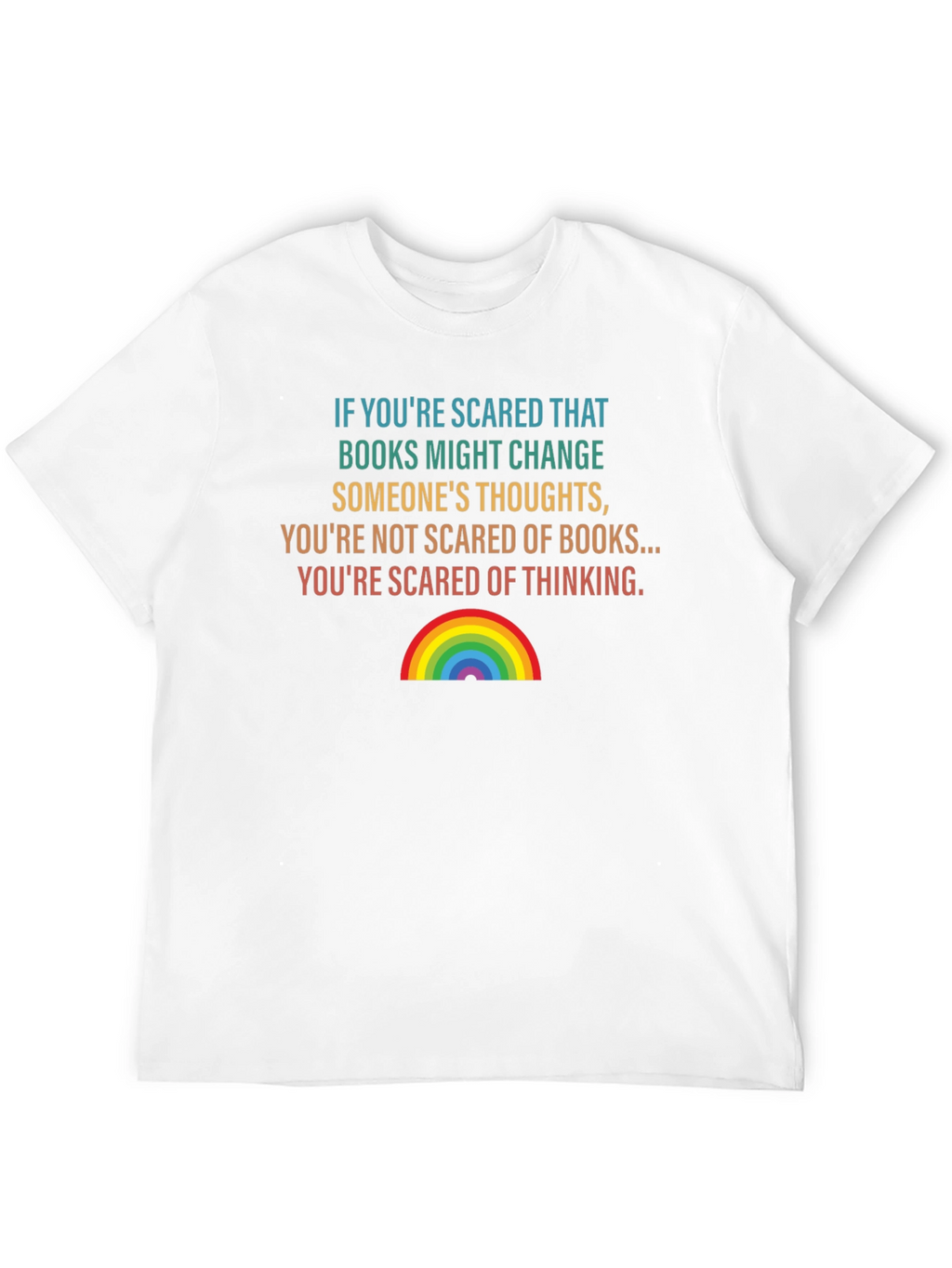 Scared of Thinking Graphic Tee - Book Lover Shirt