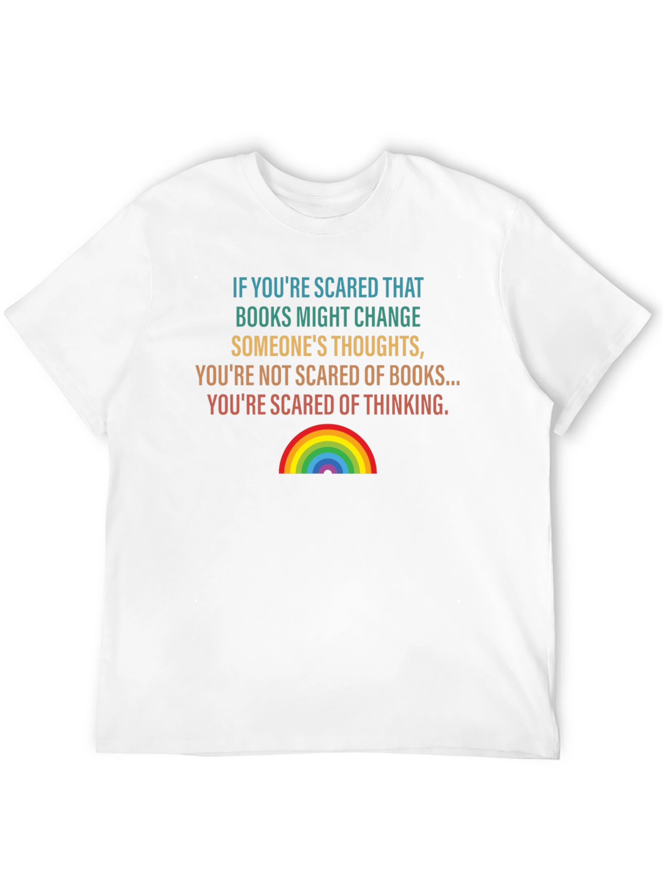 Scared of Thinking Graphic Tee - Book Lover Shirt