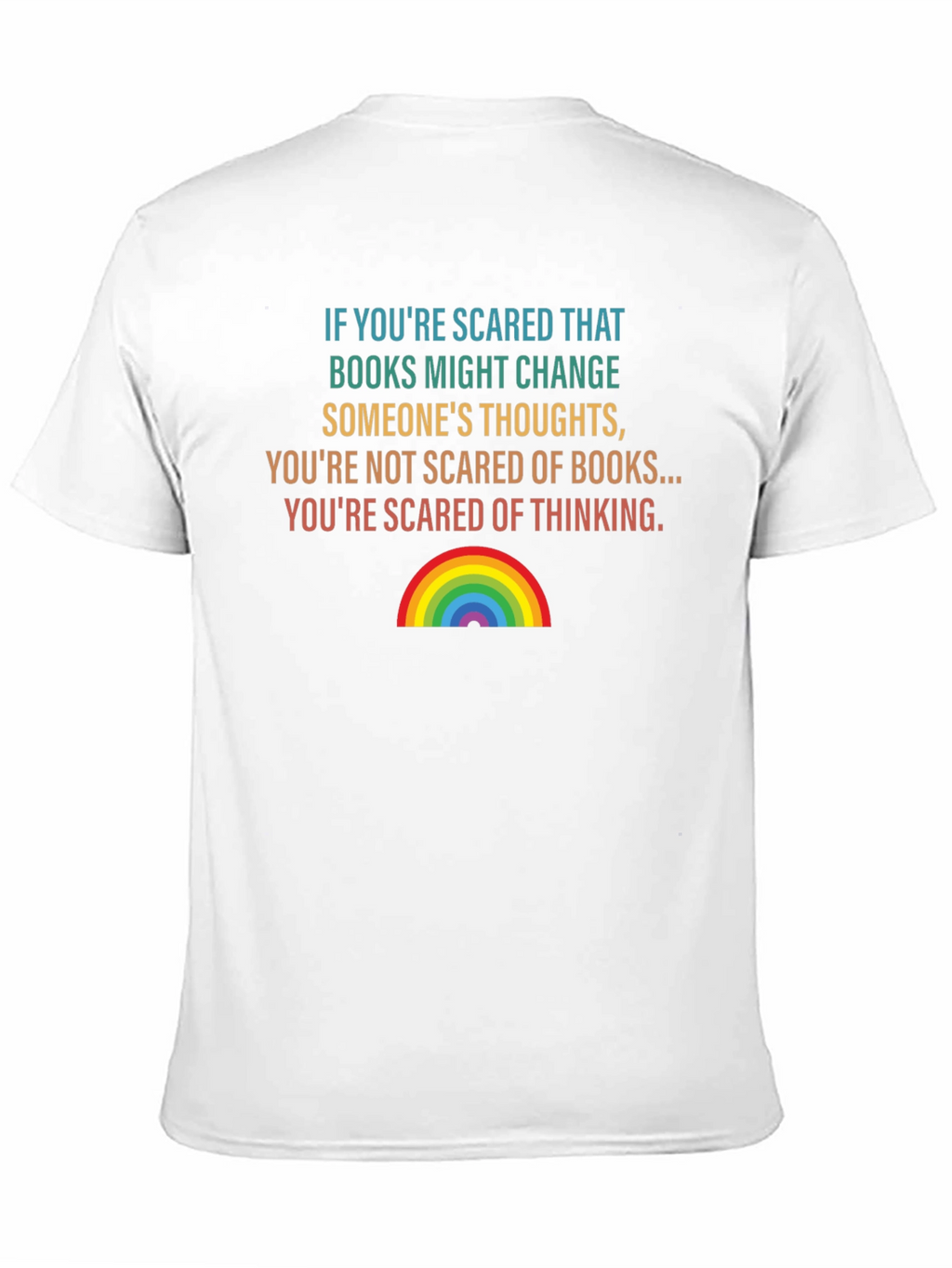 Scared of Thinking Graphic Tee - Book Lover Shirt