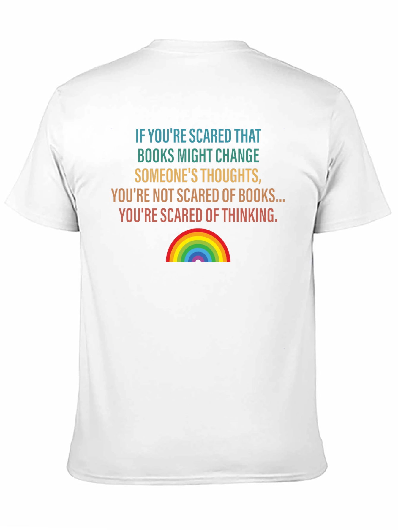 Scared of Thinking Graphic Tee - Book Lover Shirt