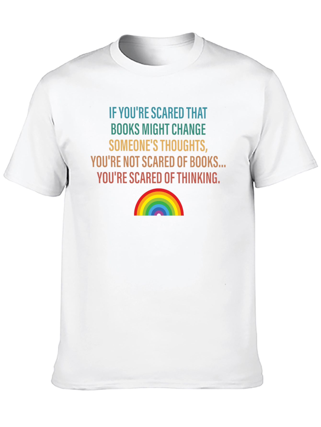 Scared of Thinking Graphic Tee - Book Lover Shirt