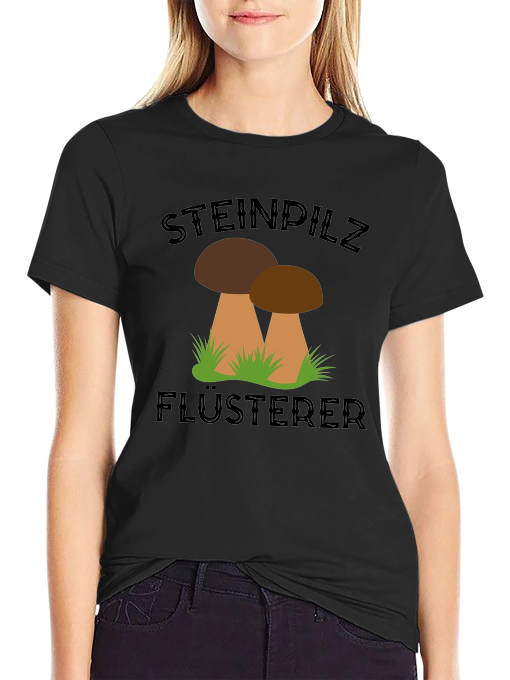 Steinpilz Flusterer Black T-Shirt