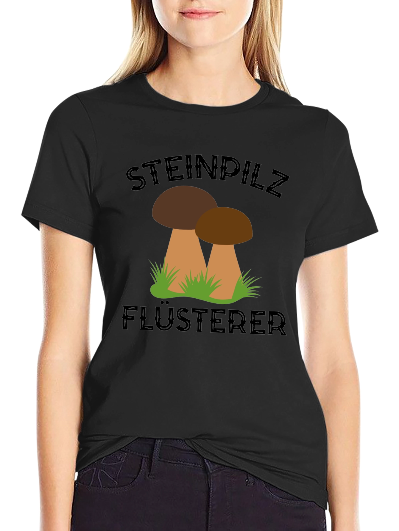 Steinpilz Flusterer Black T-Shirt
