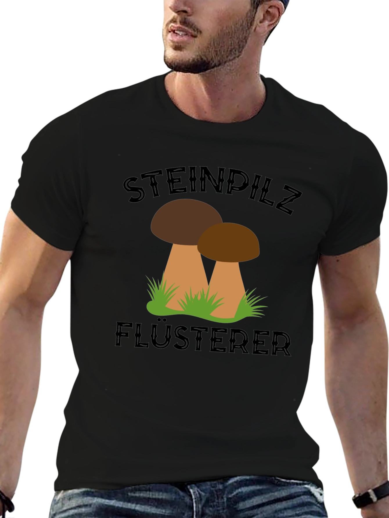 Steinpilz Flusterer Black T-Shirt