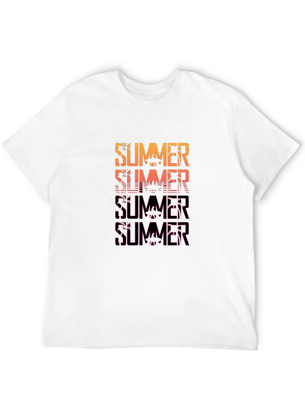 Summer Graphic Print Crew Neck T-Shirt