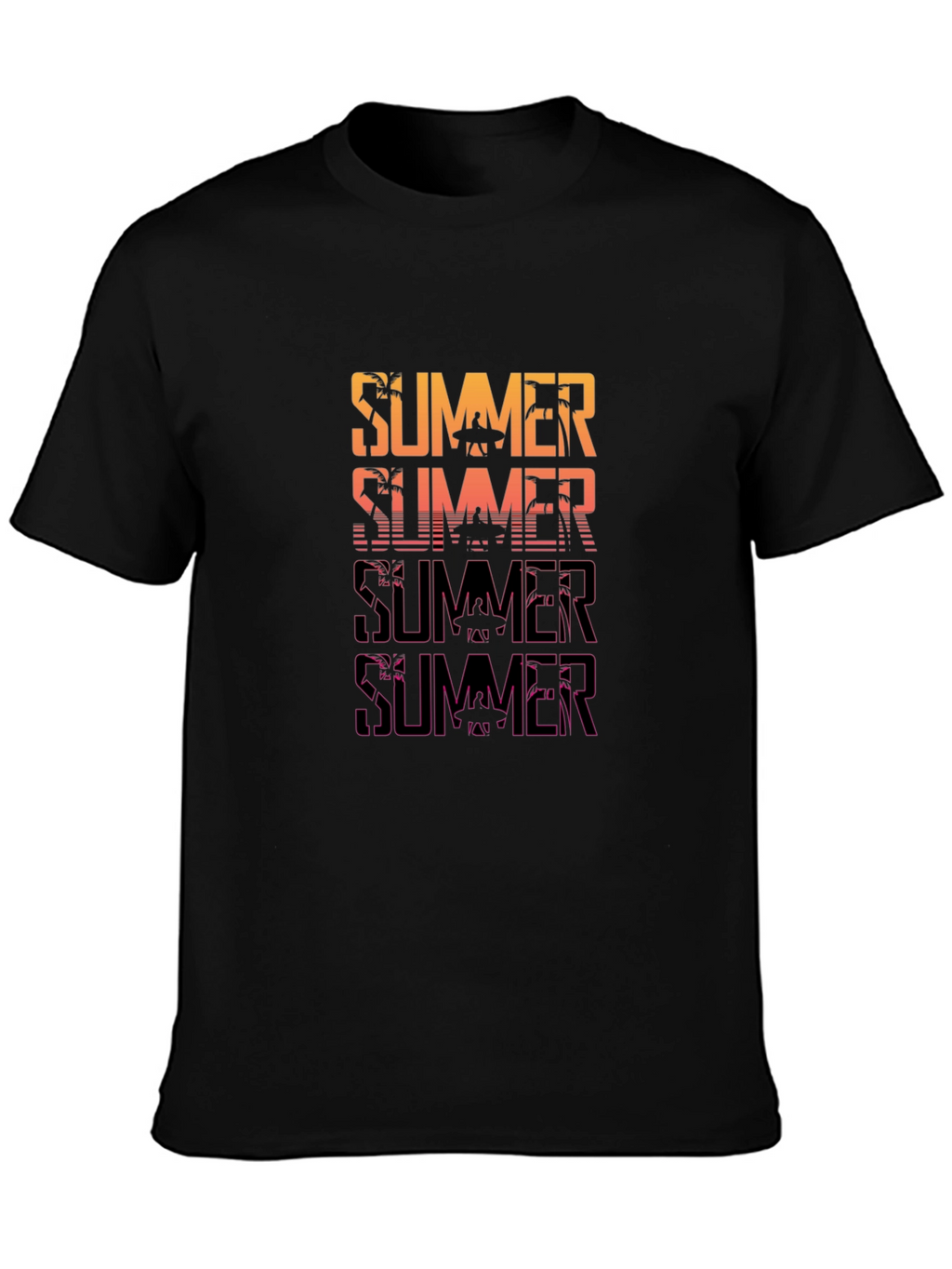 Summer Graphic Print Crew Neck T-Shirt
