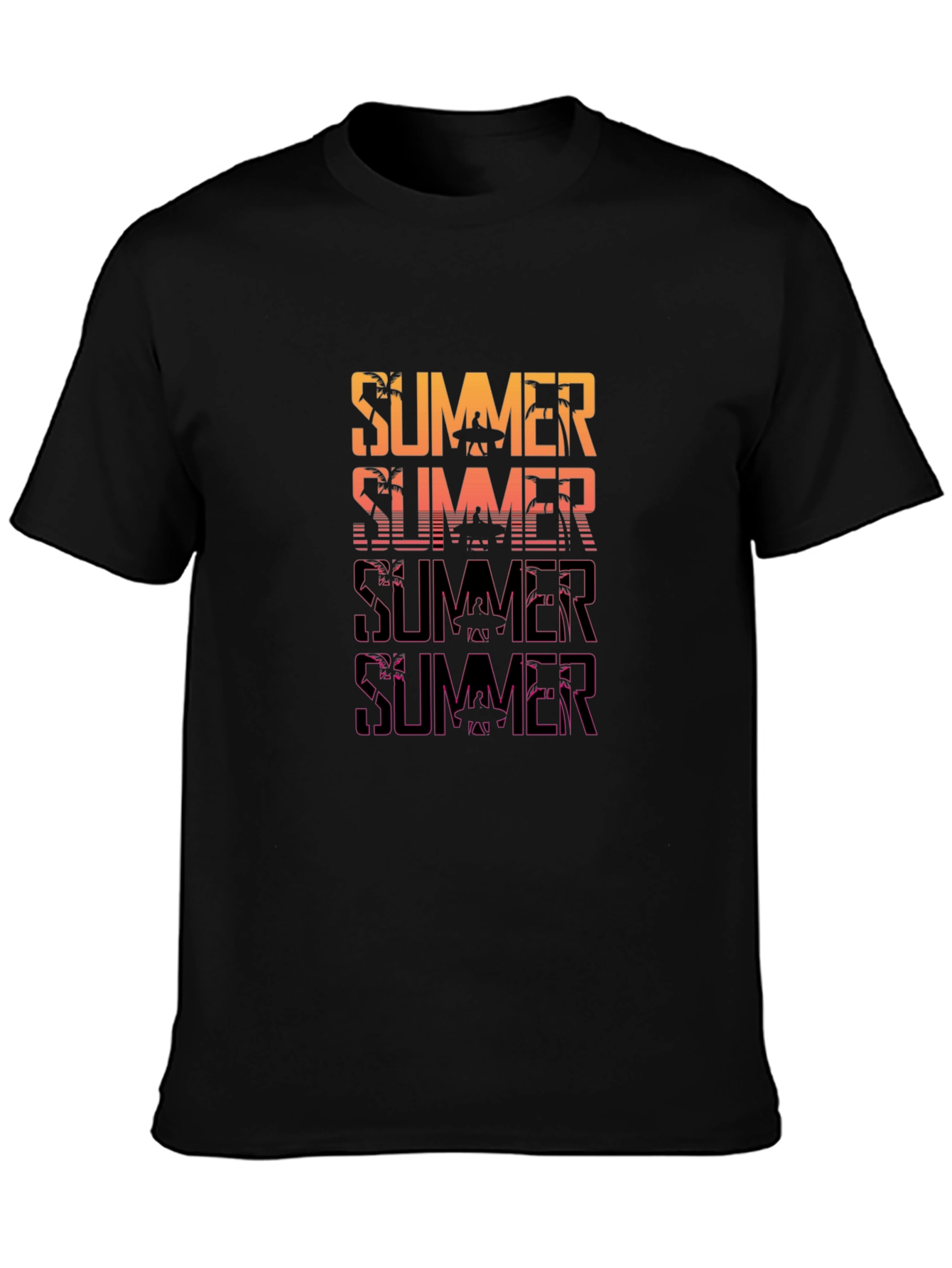 Summer Graphic Print Crew Neck T-Shirt