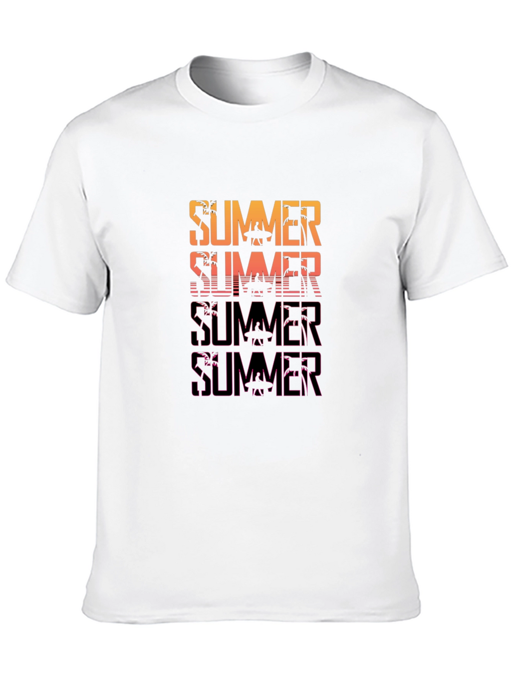 Summer Graphic Print Crew Neck T-Shirt