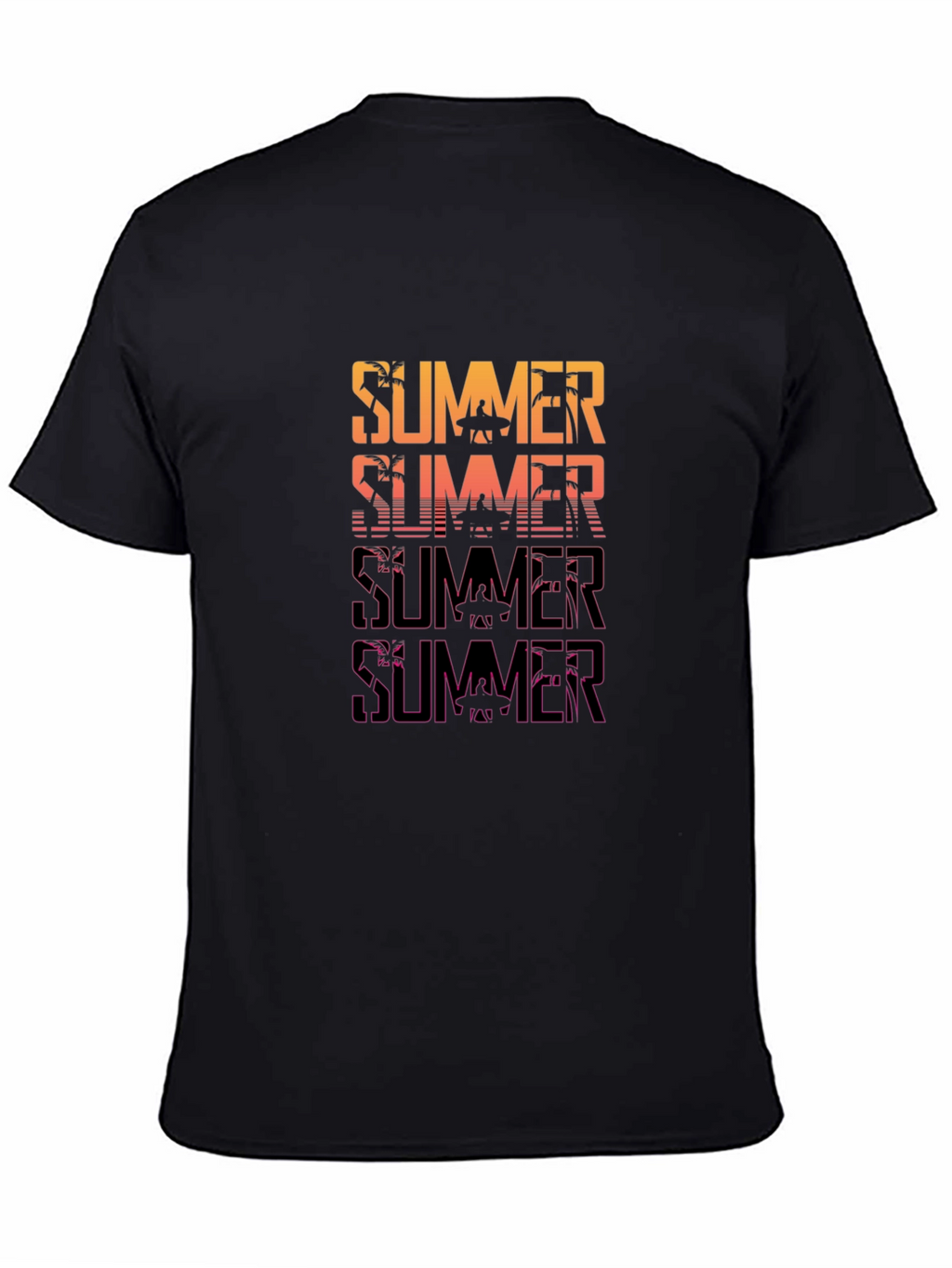 Summer Graphic Print Crew Neck T-Shirt