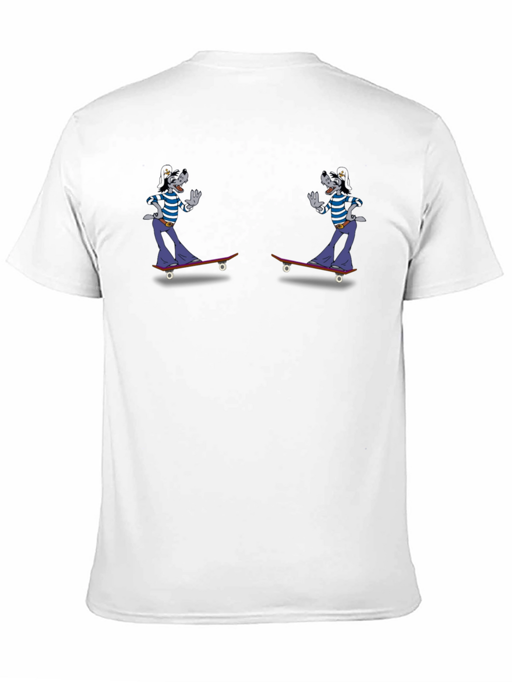 Skateboarding Cartoon Character Graphic Tee