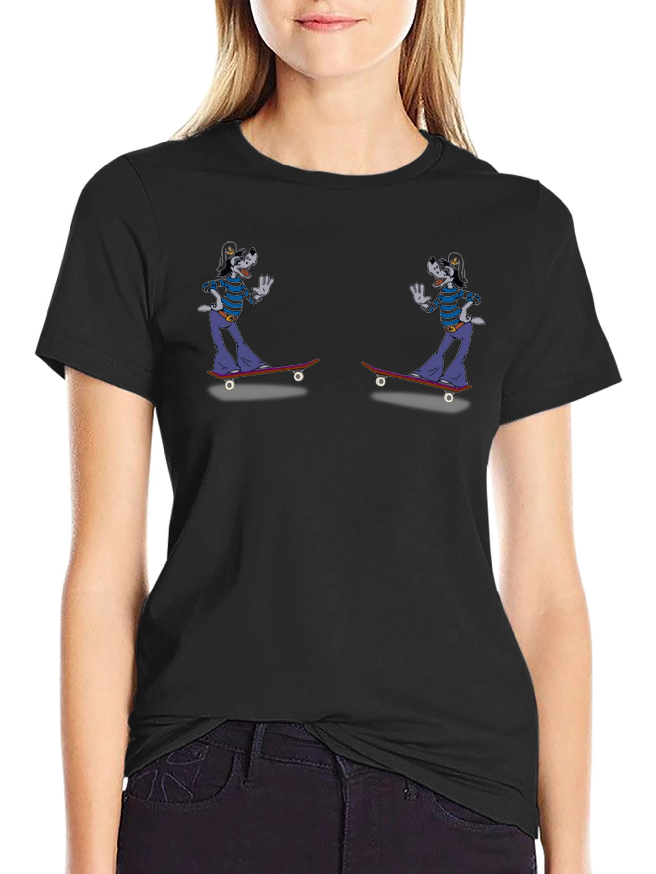 Skateboarding Cartoon Character Graphic Tee