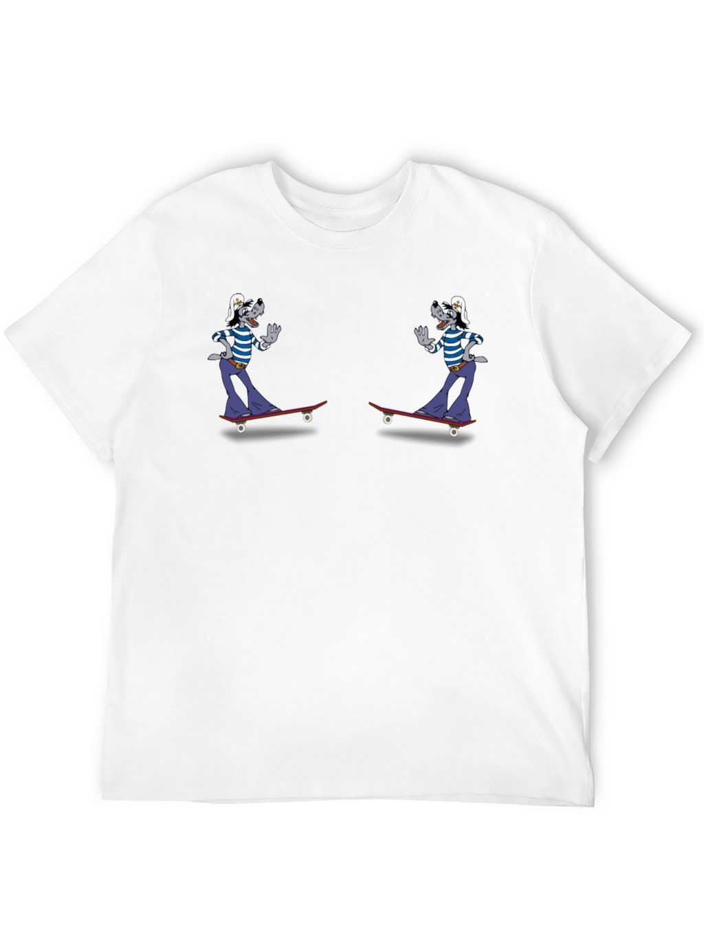 Skateboarding Cartoon Character Graphic Tee