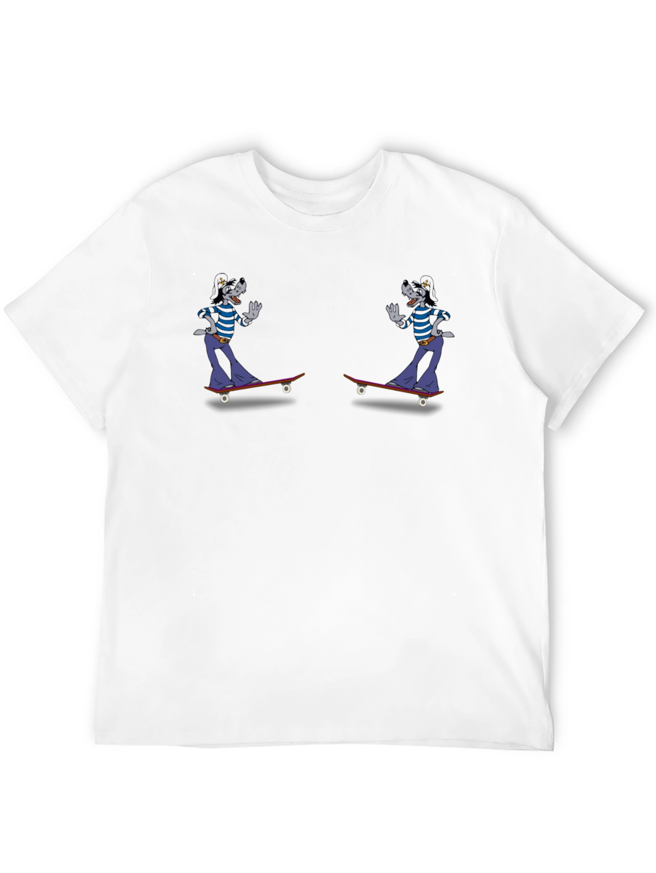 Skateboarding Cartoon Character Graphic Tee