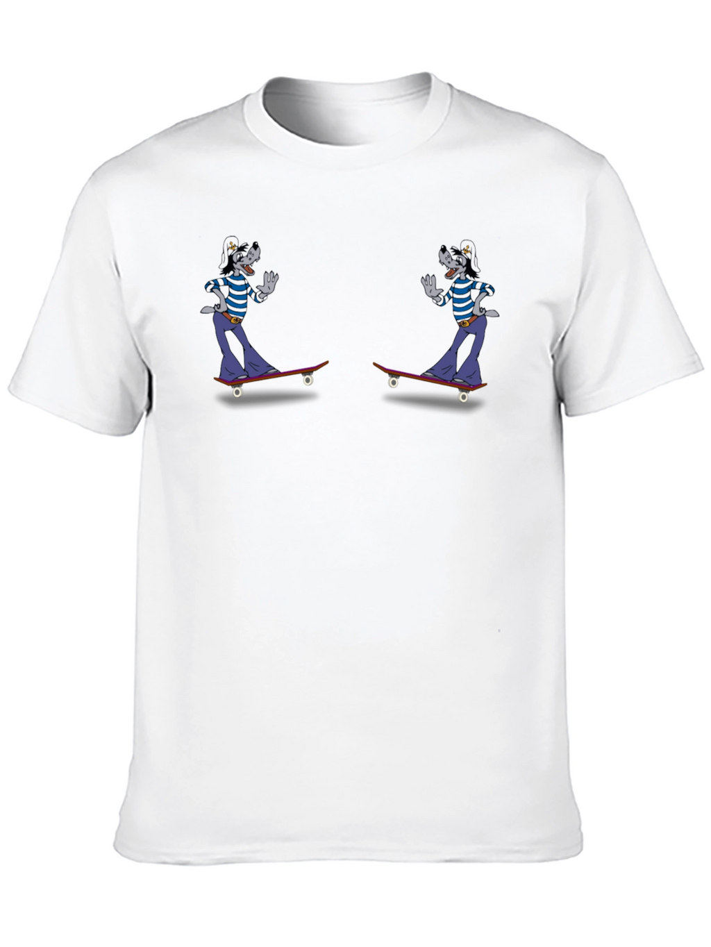 Skateboarding Cartoon Character Graphic Tee