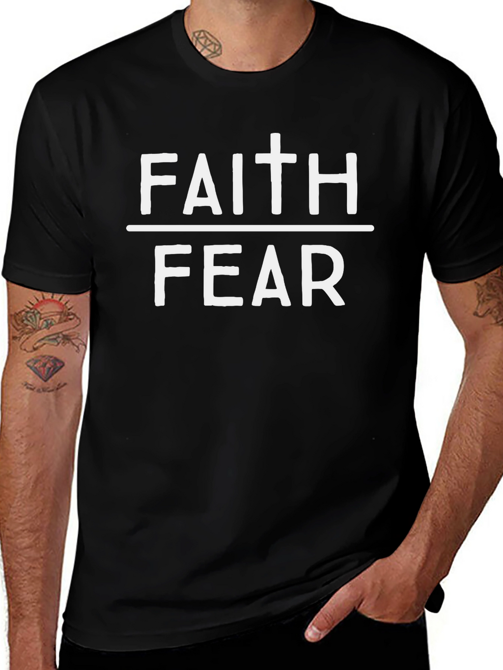 Faith Over Fear Graphic Tee - Christian T-Shirt