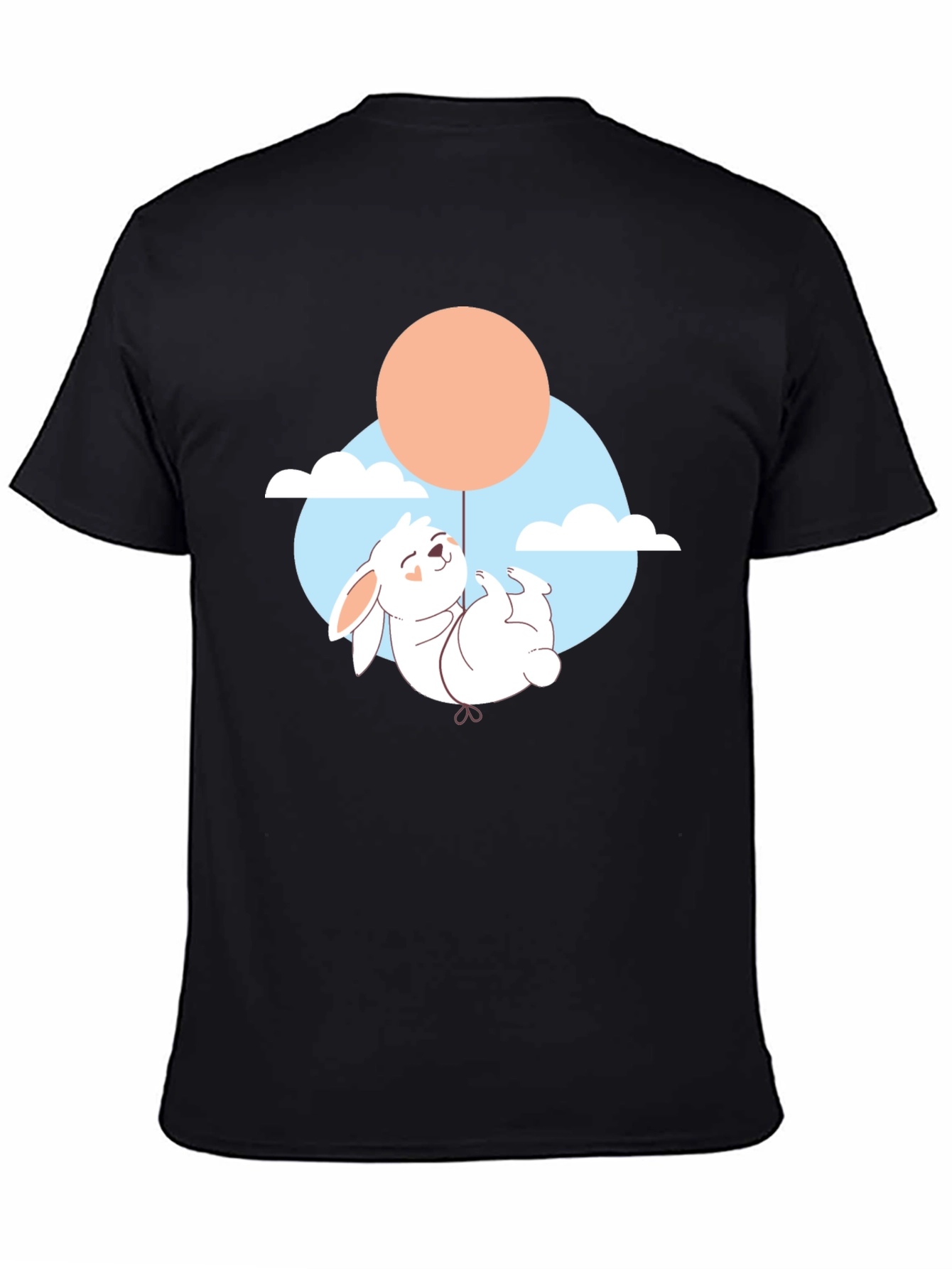 Whimsical Bunny Balloon Graphic Tee