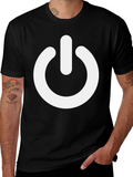 Power Symbol T-Shirt - Black Cotton Blend
