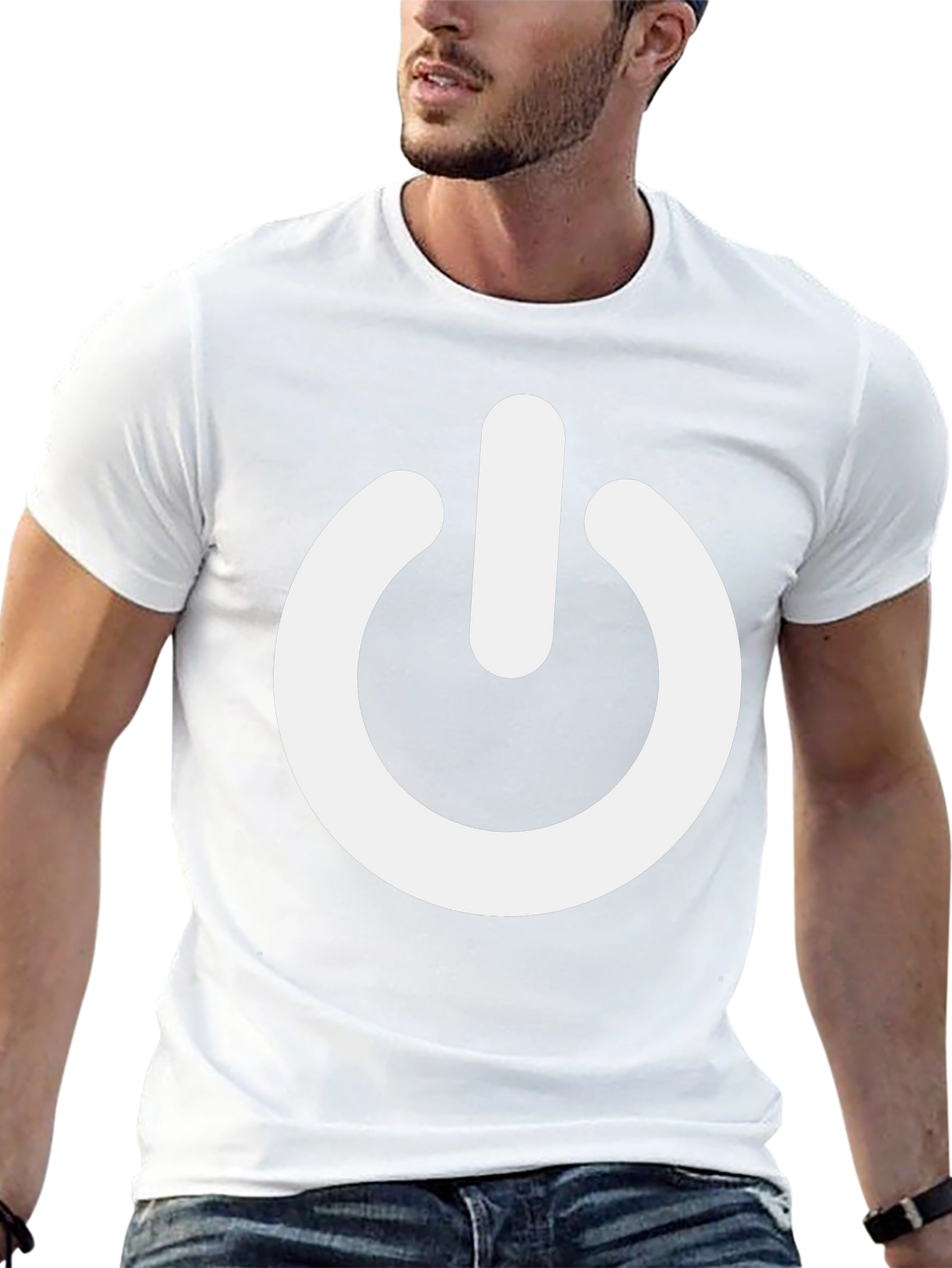 Power Symbol T-Shirt - Black Cotton Blend
