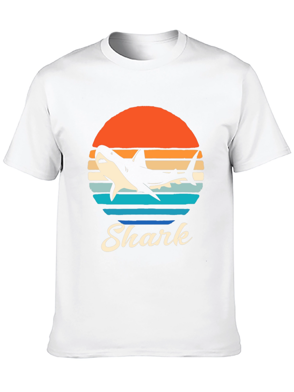 Retro Shark Graphic T-Shirt - Black