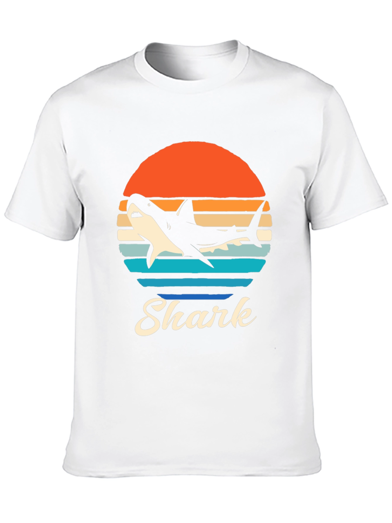 Retro Shark Graphic T-Shirt - Black