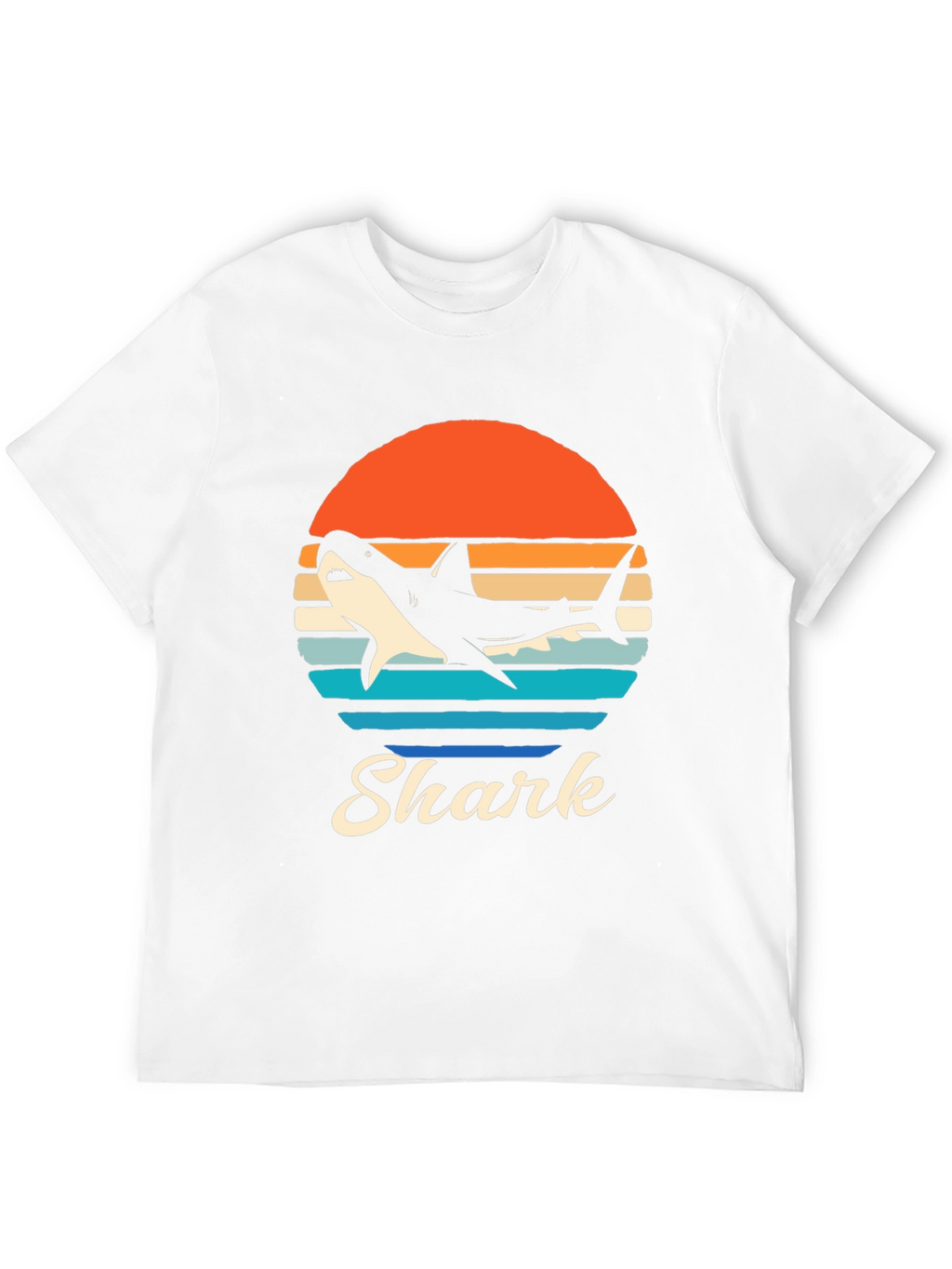 Retro Shark Graphic T-Shirt - Black