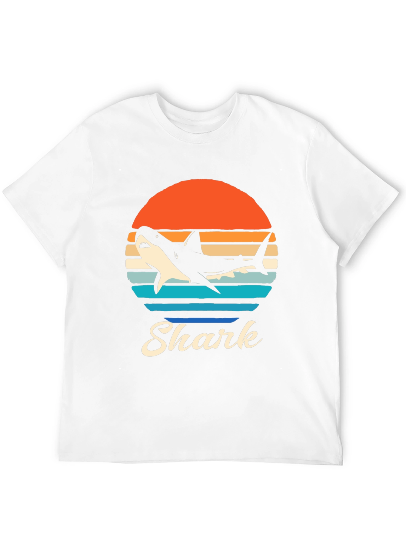 Retro Shark Graphic T-Shirt - Black