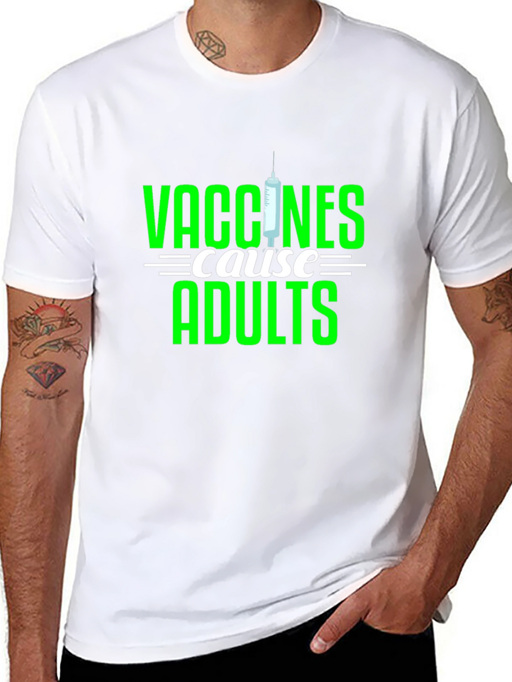 Vaccines Cause Adults T-Shirt - Funny Sarcastic Adulting Tee