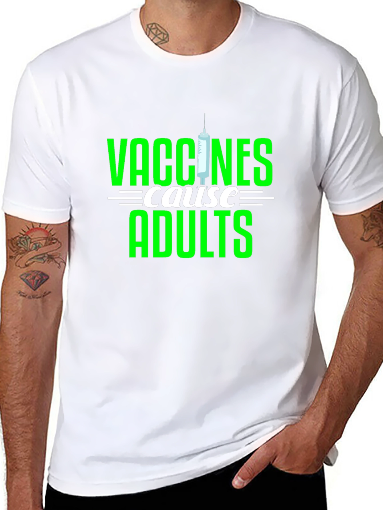 Vaccines Cause Adults T-Shirt - Funny Sarcastic Adulting Tee