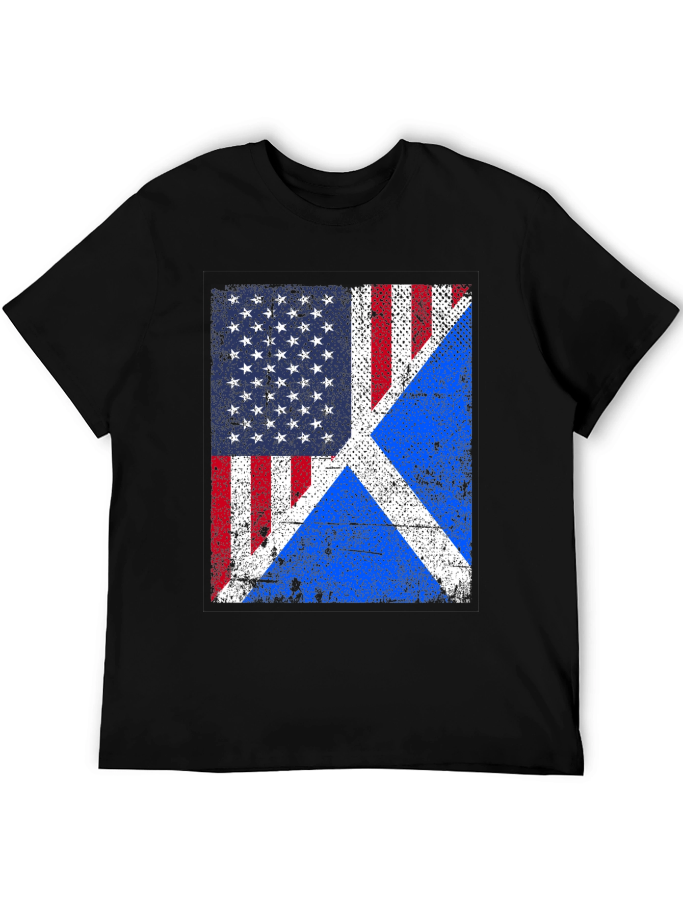USA Scotland Flag Graphic T-Shirt
