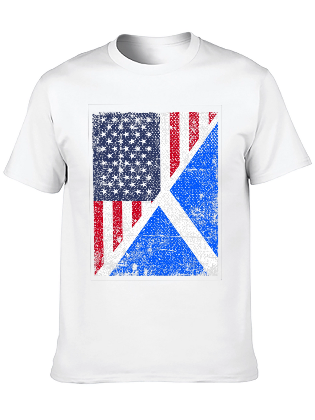 USA Scotland Flag Graphic T-Shirt