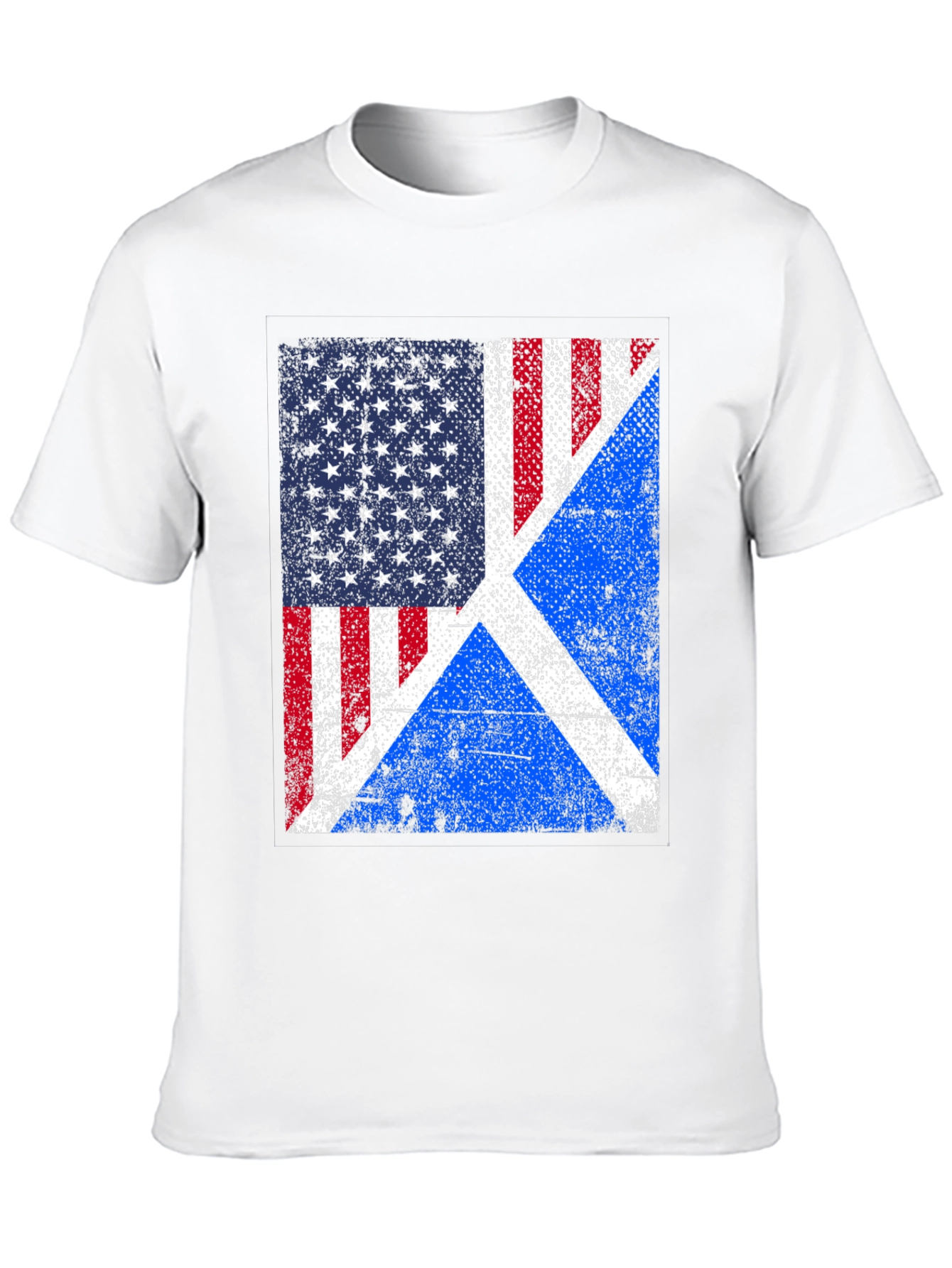 USA Scotland Flag Graphic T-Shirt