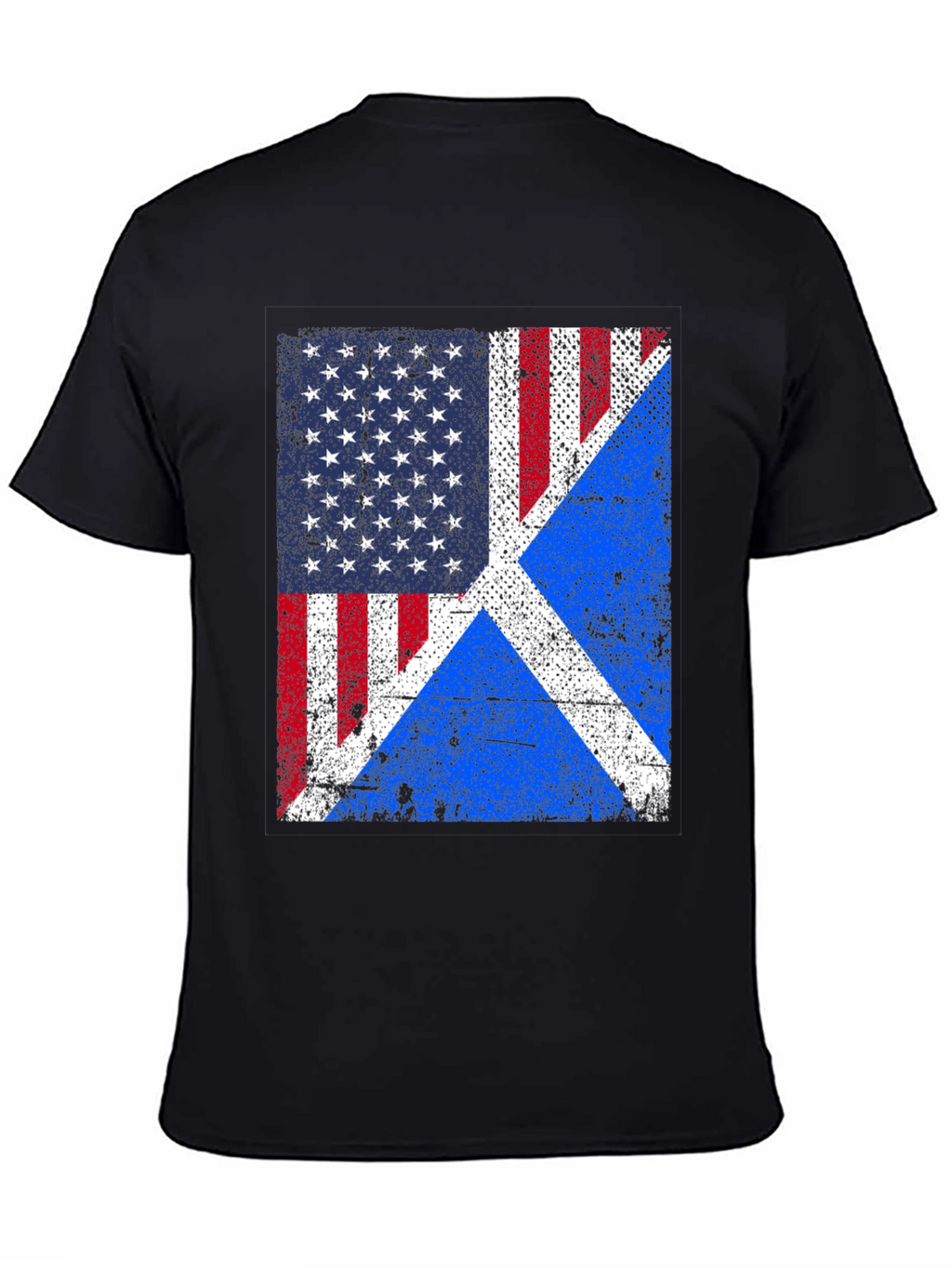 USA Scotland Flag Graphic T-Shirt