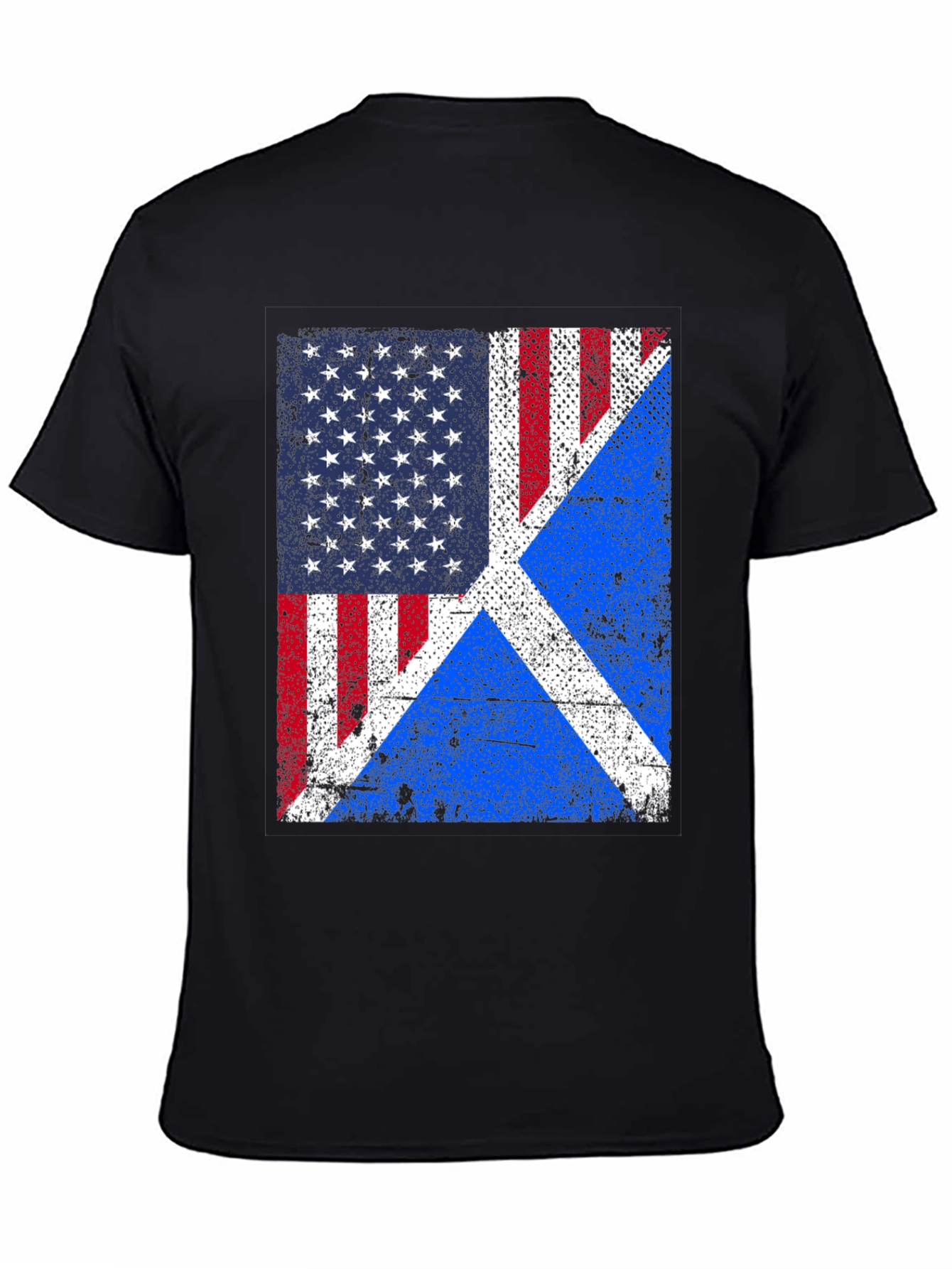 USA Scotland Flag Graphic T-Shirt