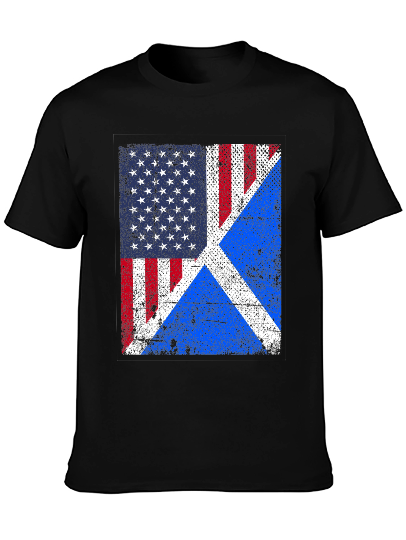 USA Scotland Flag Graphic T-Shirt