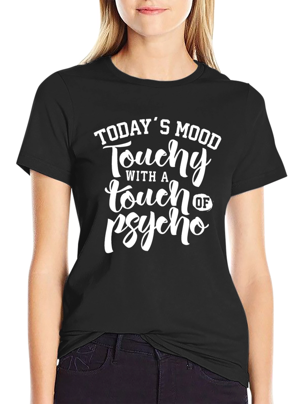 Todays Mood Touchy T-Shirt - Black