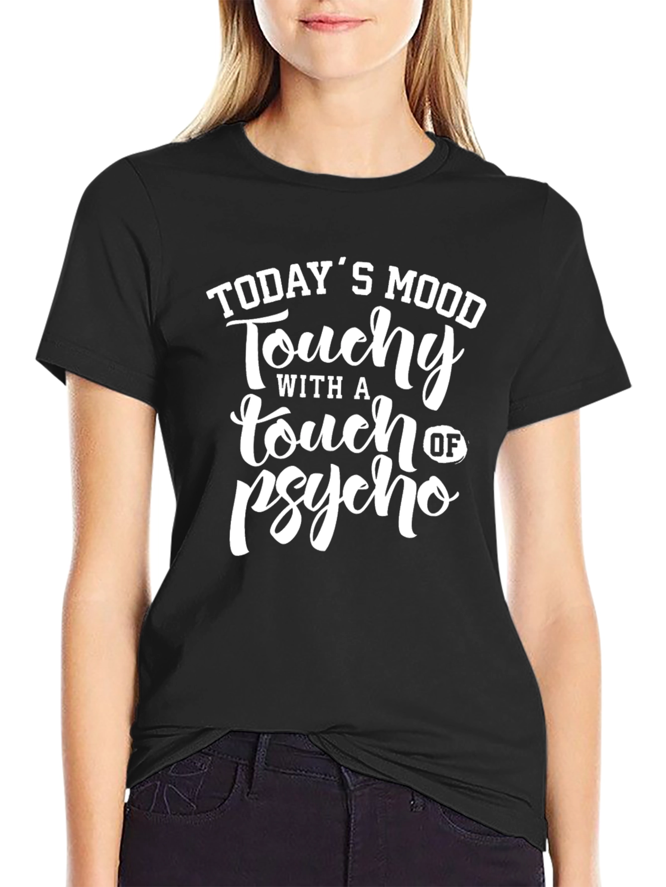 Todays Mood Touchy T-Shirt - Black