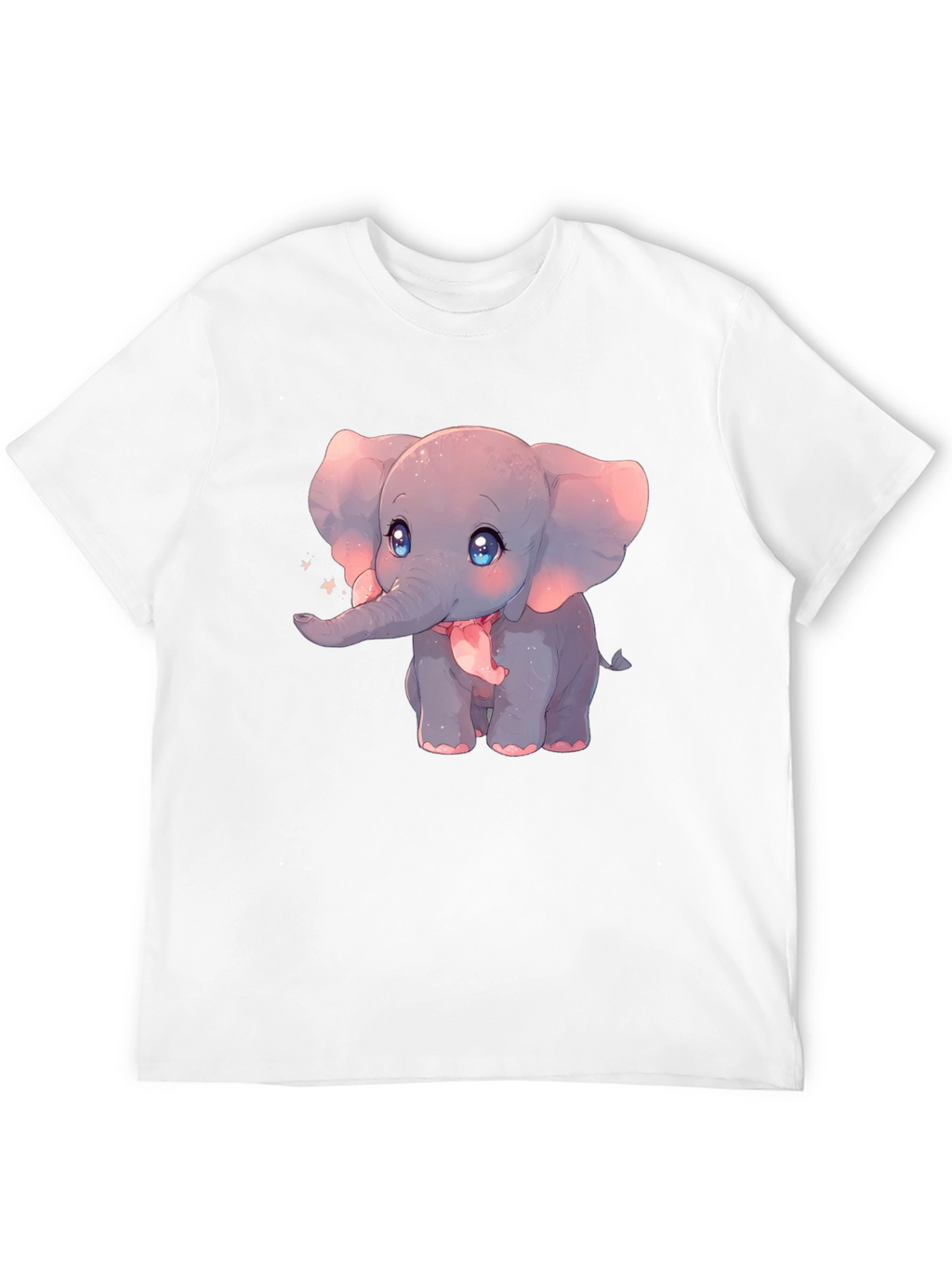 Cute Elephant Graphic Black T-Shirt