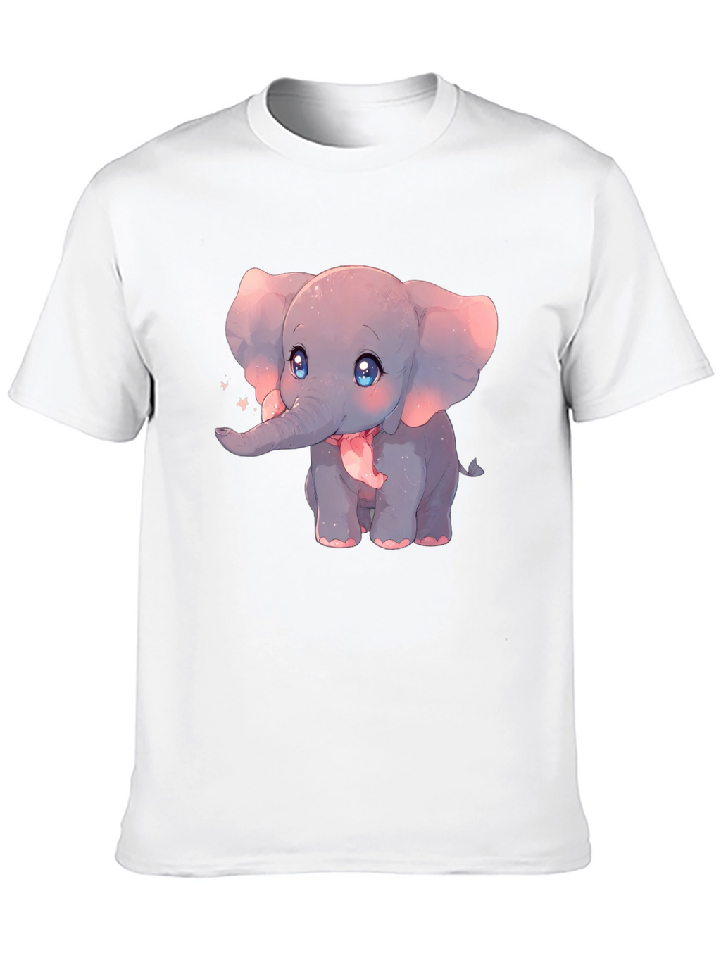 Cute Elephant Graphic Black T-Shirt