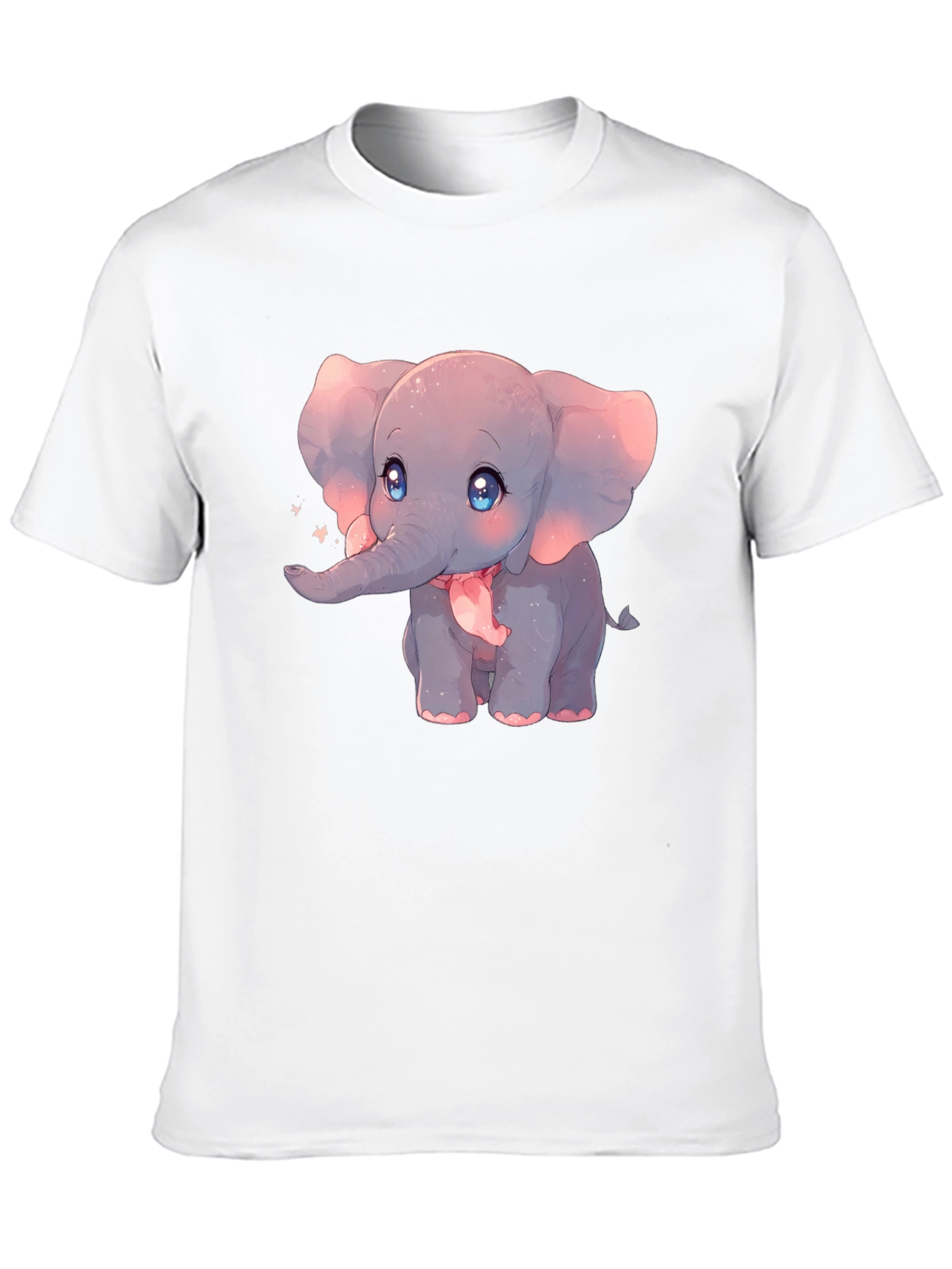 Cute Elephant Graphic Black T-Shirt