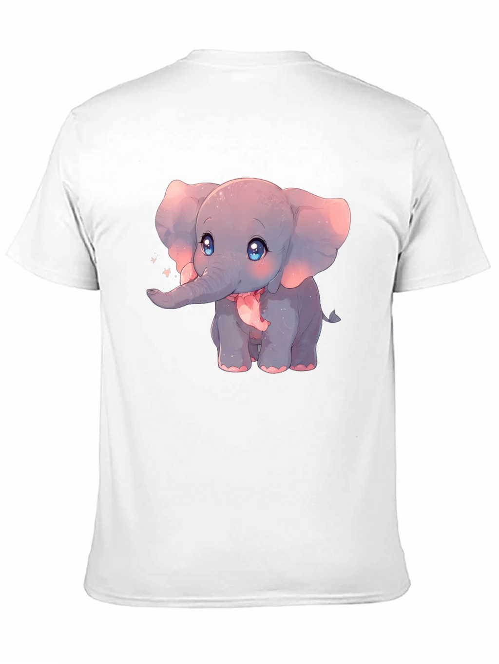 Cute Elephant Graphic Black T-Shirt