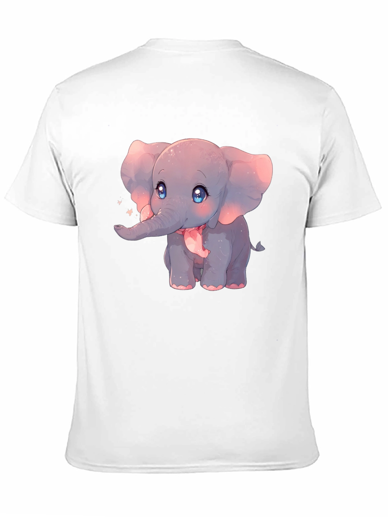 Cute Elephant Graphic Black T-Shirt