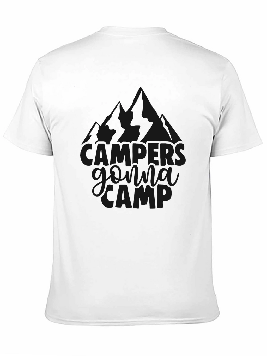 Campers Gonna Camp Black Graphic T-Shirt