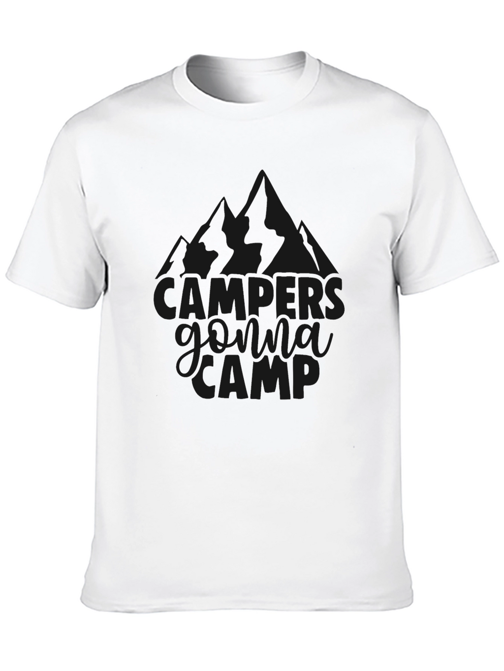 Campers Gonna Camp Black Graphic T-Shirt