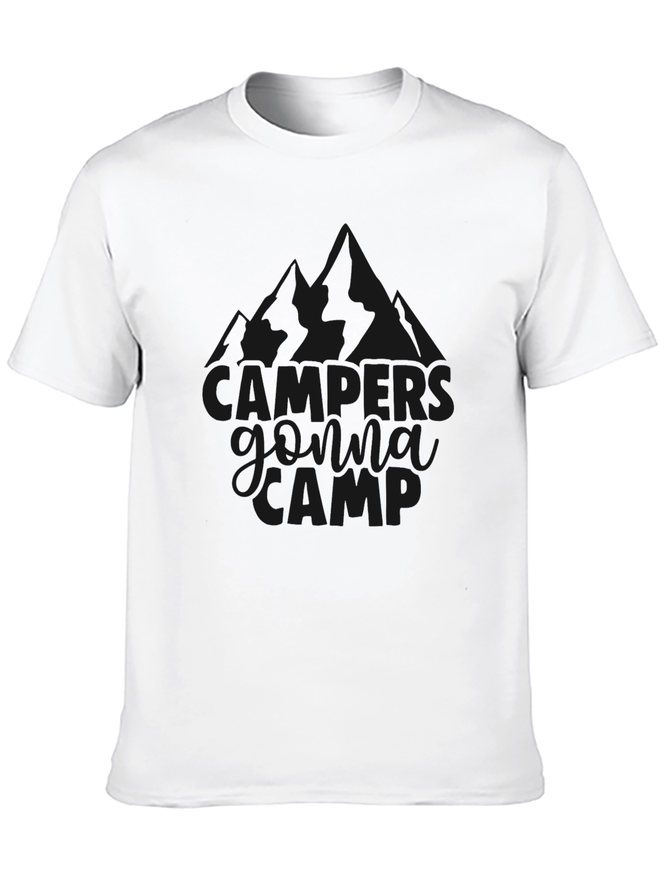 Campers Gonna Camp Black Graphic T-Shirt