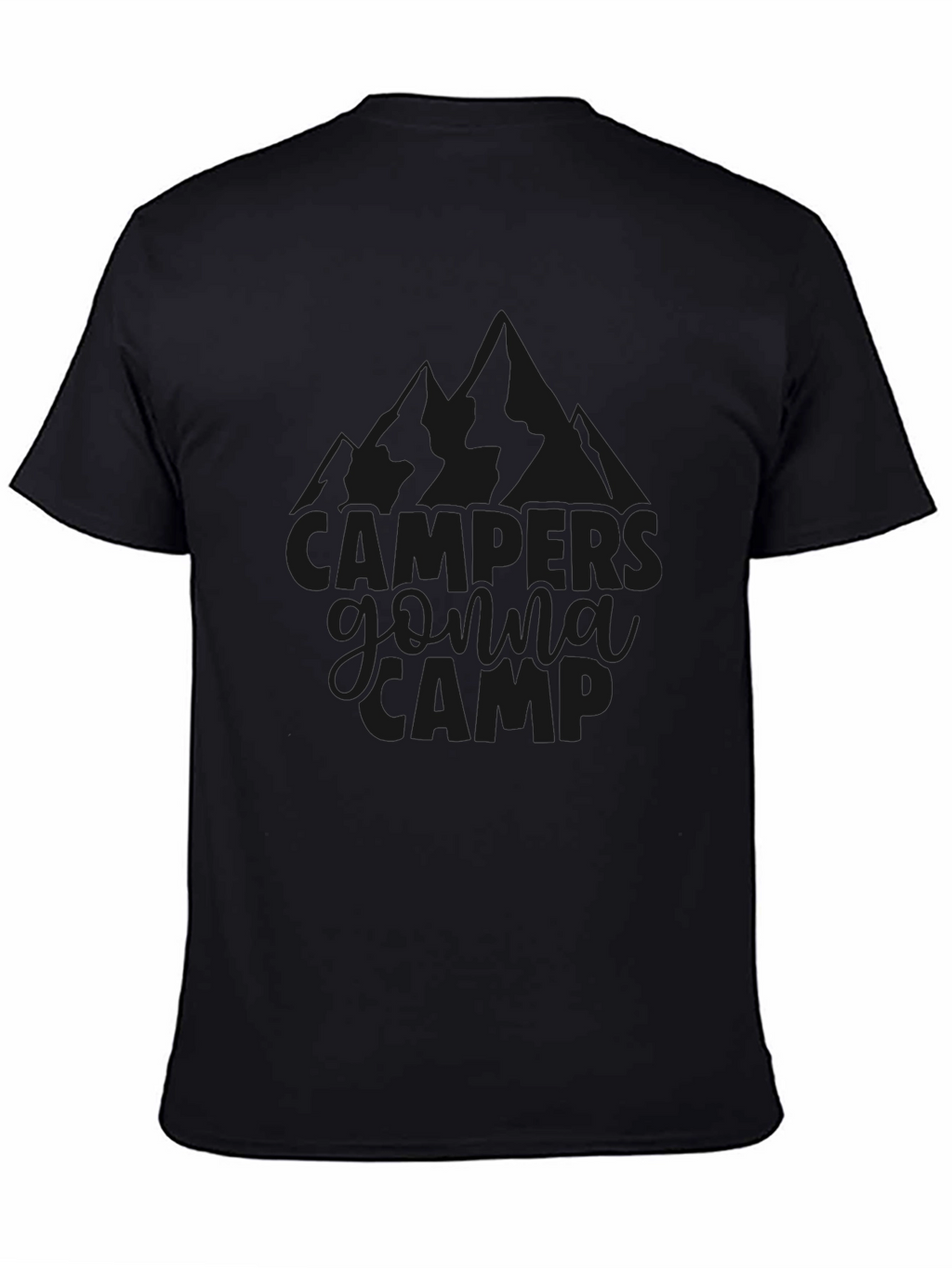 Campers Gonna Camp Black Graphic T-Shirt
