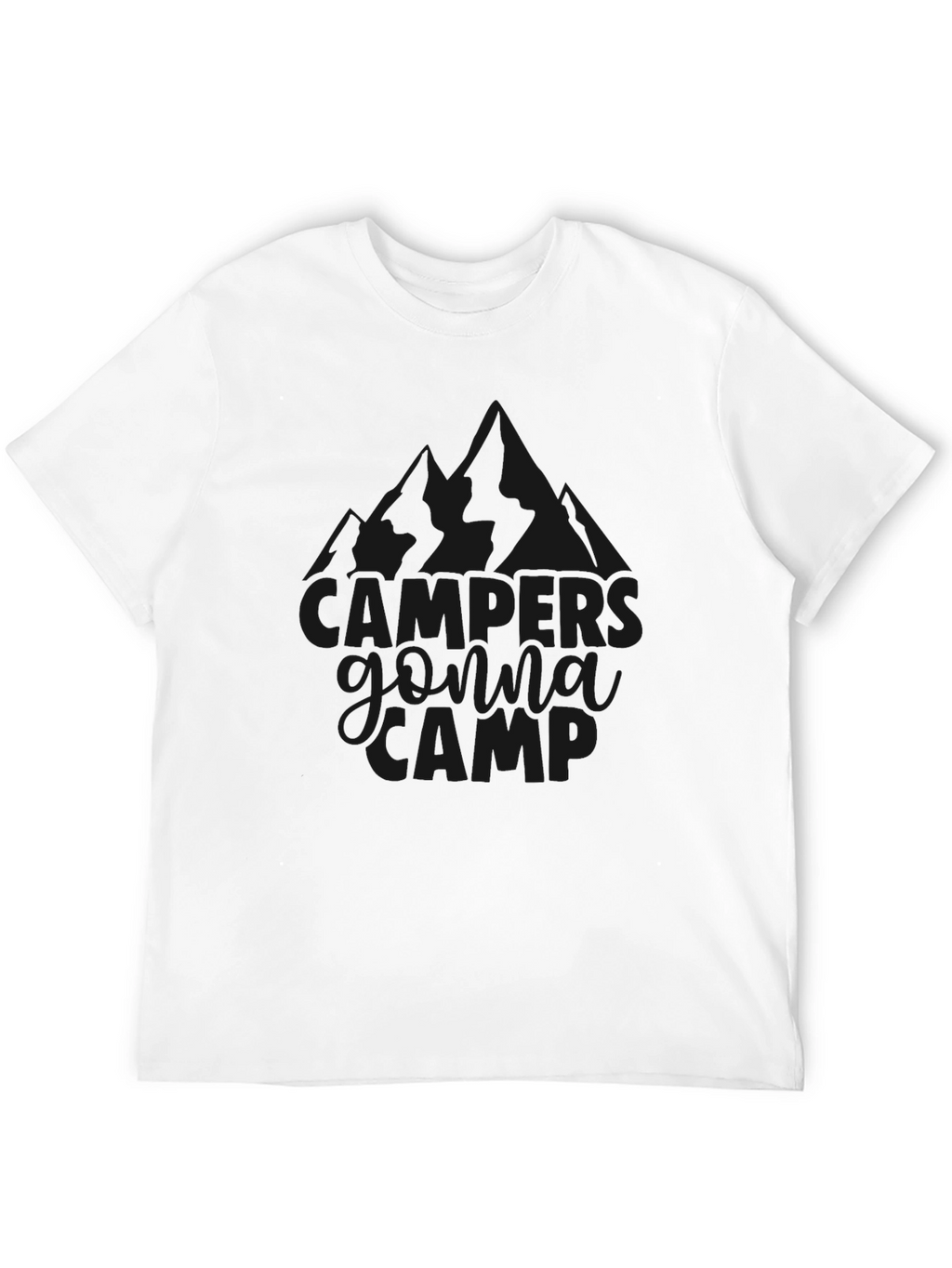 Campers Gonna Camp Black Graphic T-Shirt