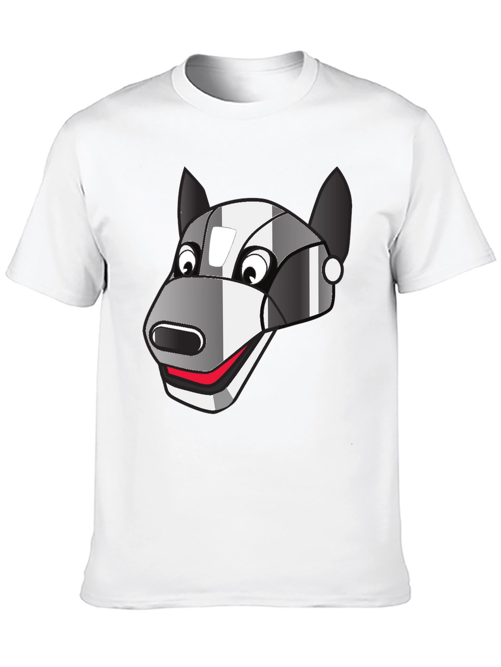 Robot Dog Graphic Tee - Black Cotton Blend