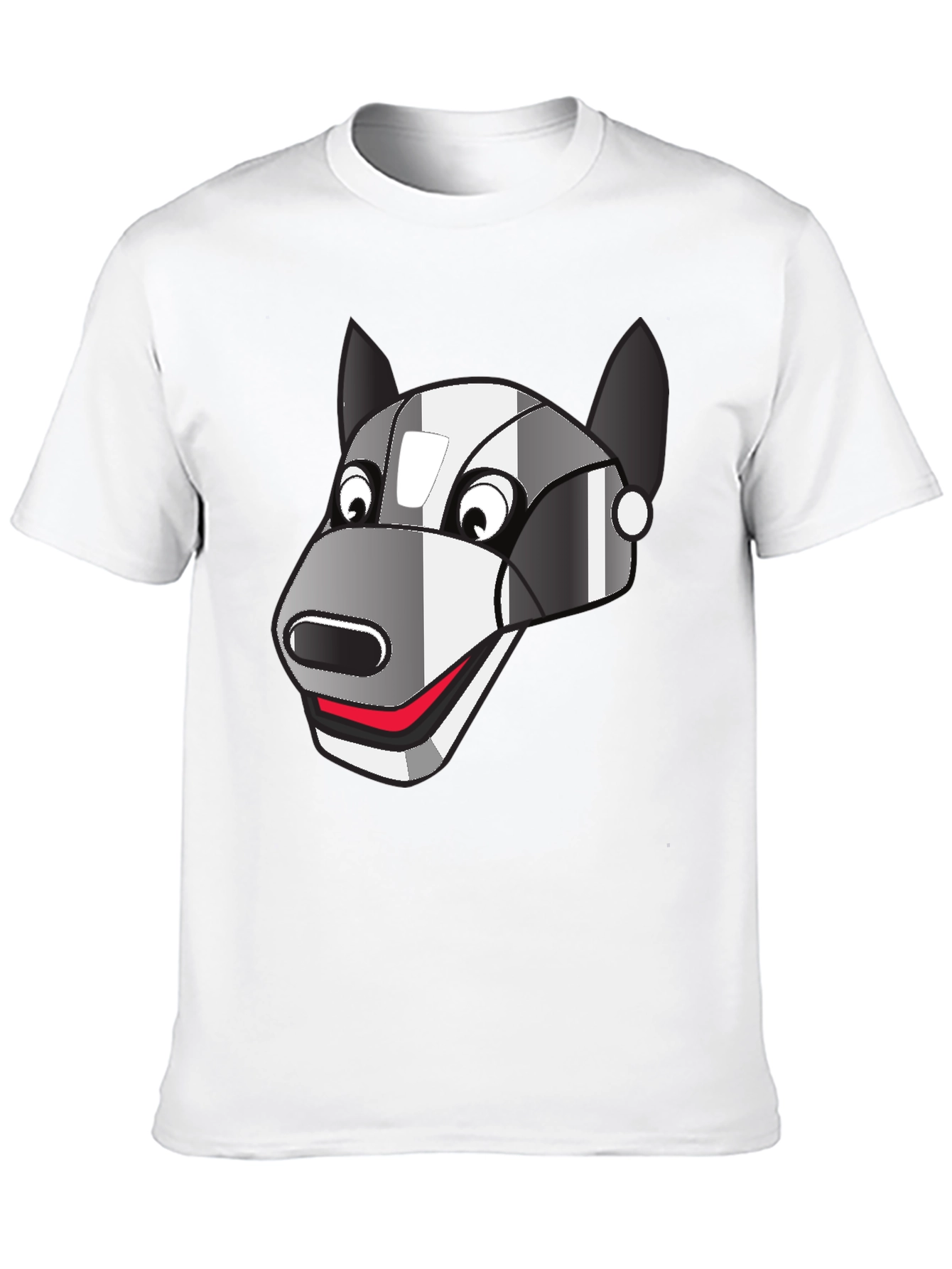Robot Dog Graphic Tee - Black Cotton Blend